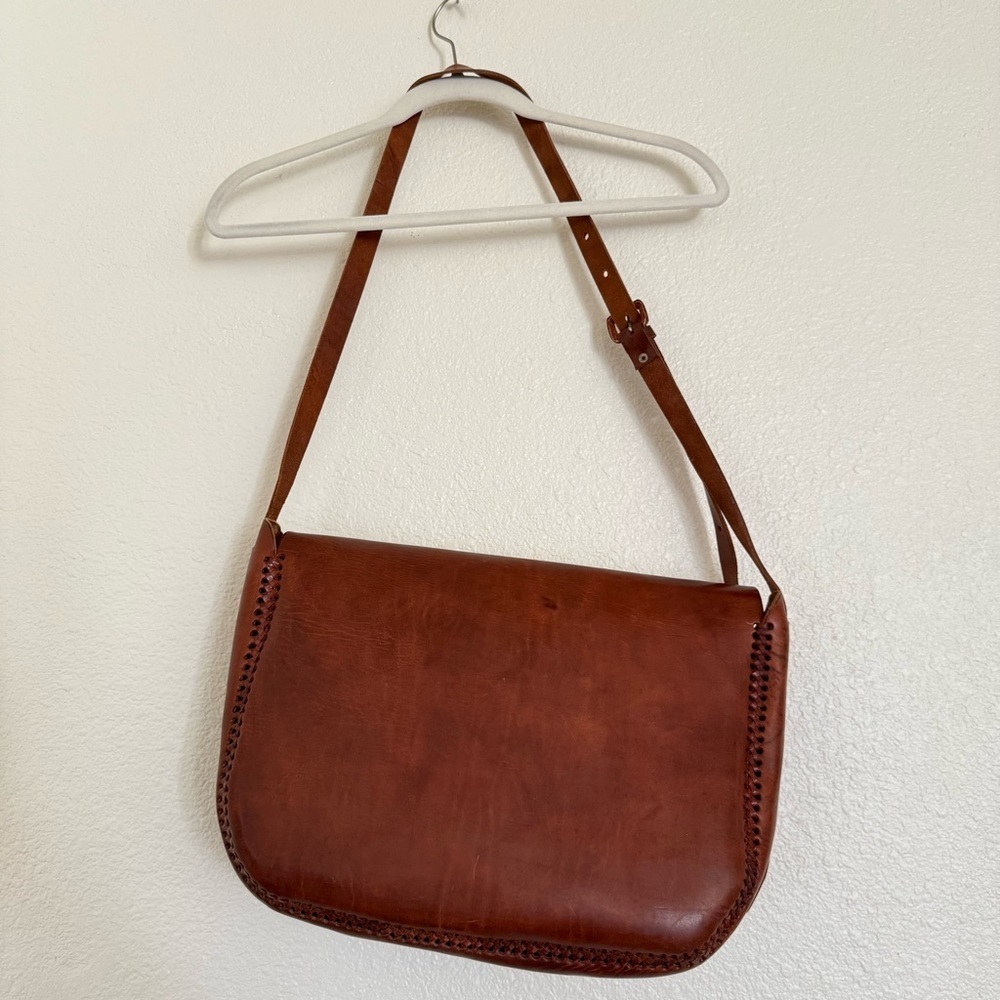 Leather satchel bag - Picture 8 of 10